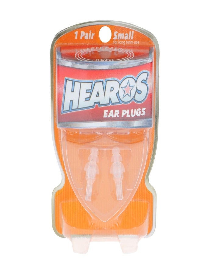 HEAROS High Fidelity Series Ear Plugs with Free Case, NRR 12, 1 Pair, Silicone, Hypoallergenic, Clear (311) - Image 1